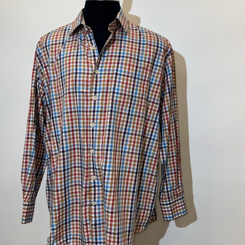 Peter Millar Xxl Multicolor Gingham Button Up Shi… - image 5